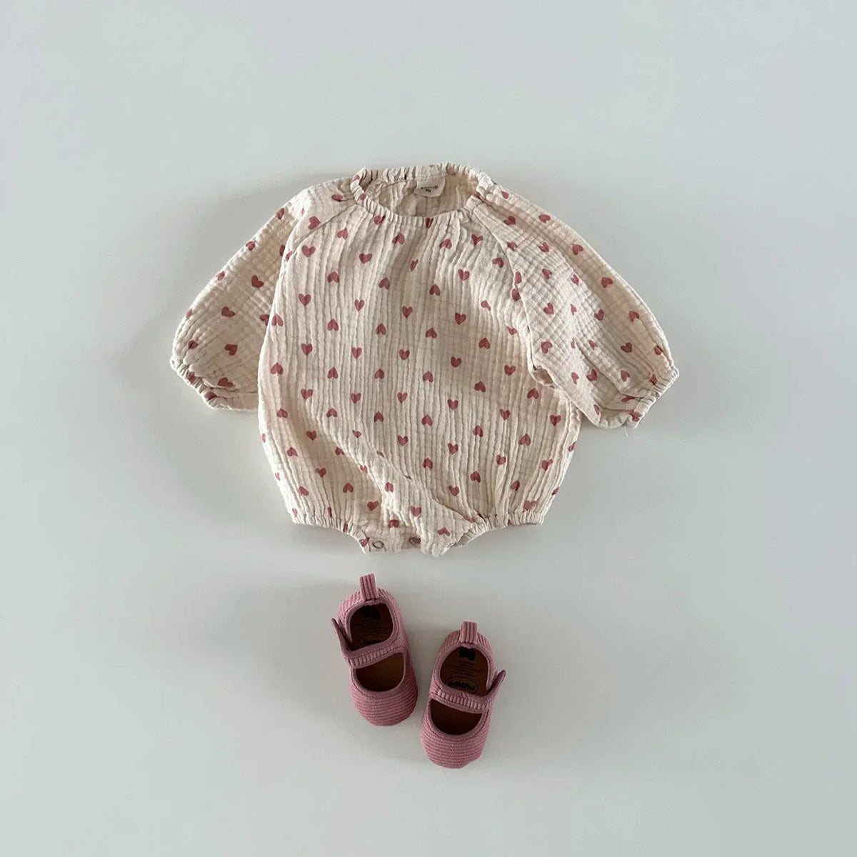Plaid Hearts Girls Romper