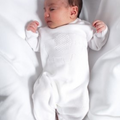 Pure Eucalyptus Elephant Onesie - White