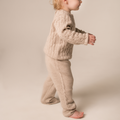 Virgin Merino Wool Knit Trousers - Oatmeal