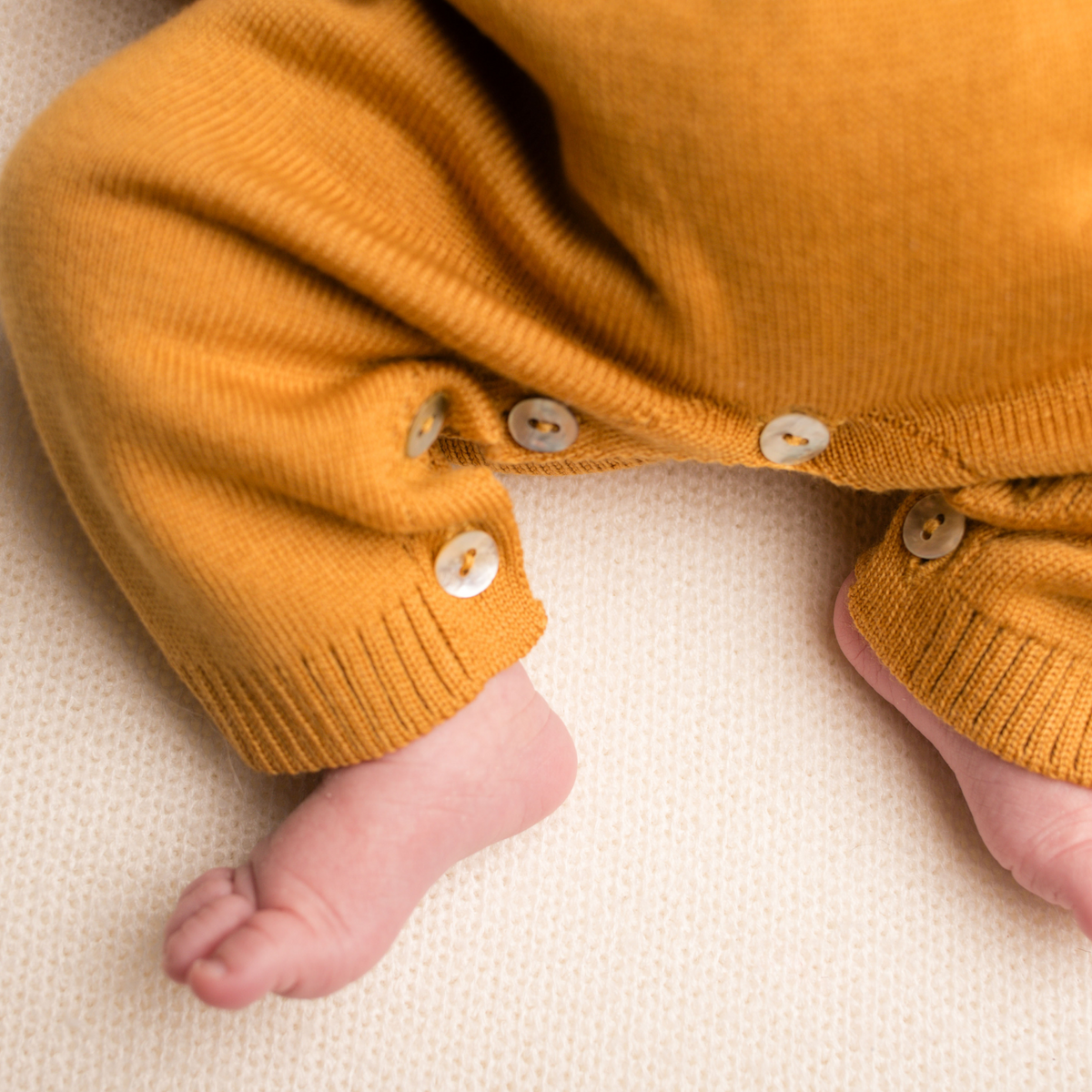 Virgin Merino Wool Squirrel Onesie - Honey