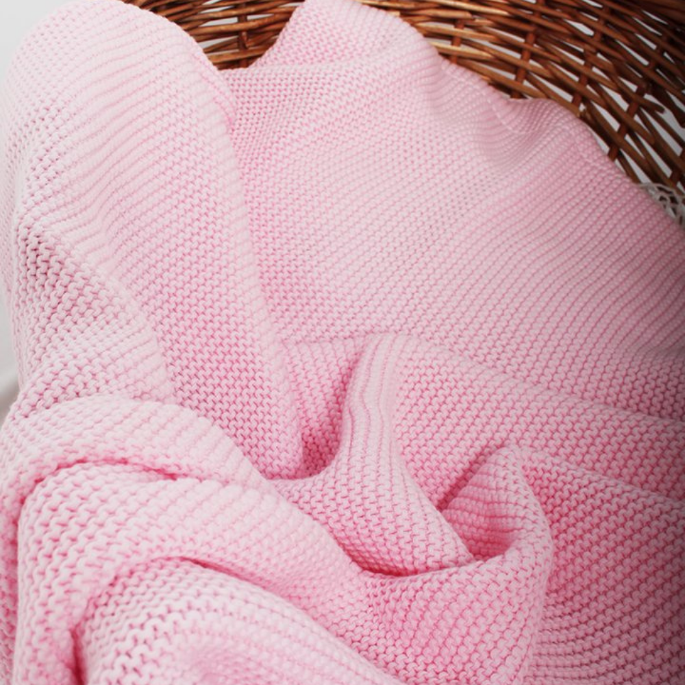 Organic Cotton Blanket - Baby Blush  Pink