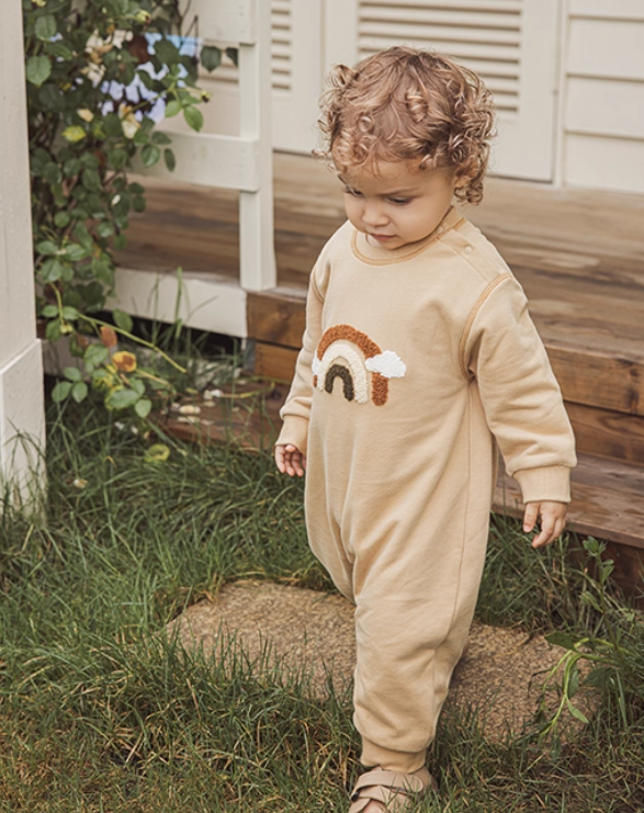 Fuzzy Patch Contrast Jumpsuit