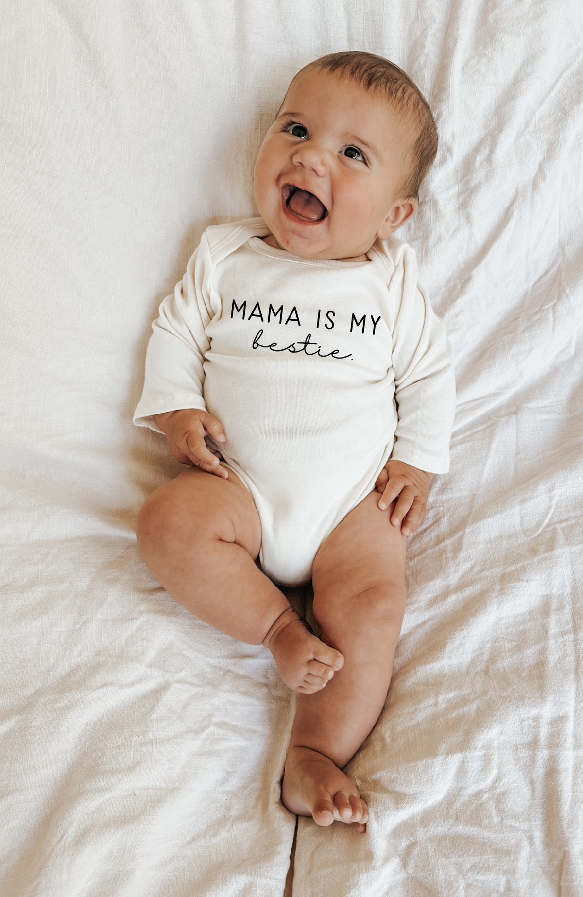 Mama is My Bestie Organic Bodysuit Long Sleeve