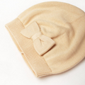 Organic Cotton Bow Hat - Hazelnut