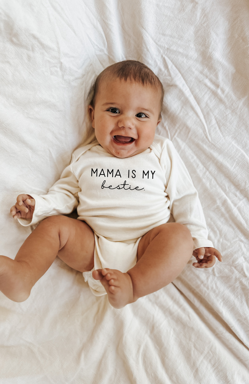 Mama is My Bestie Organic Bodysuit Long Sleeve