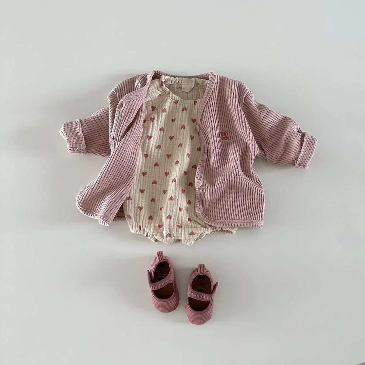 Plaid Hearts Girls Romper