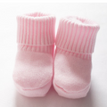 Organic Cotton Baby Booties - Baby Blush Pink