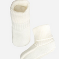 Organic Cotton Baby Booties - White