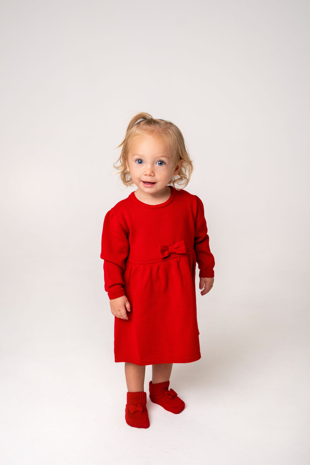 Virgin Merino Wool Booties - Scarlet Red