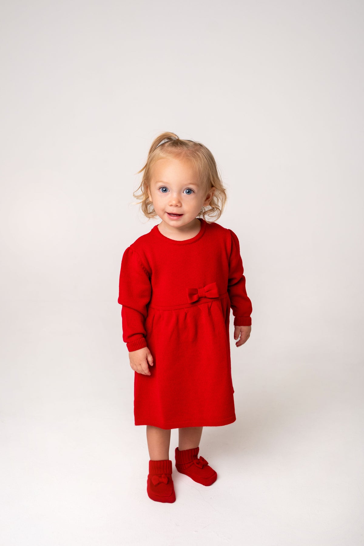 Virgin Merino Wool Booties - Scarlet Red