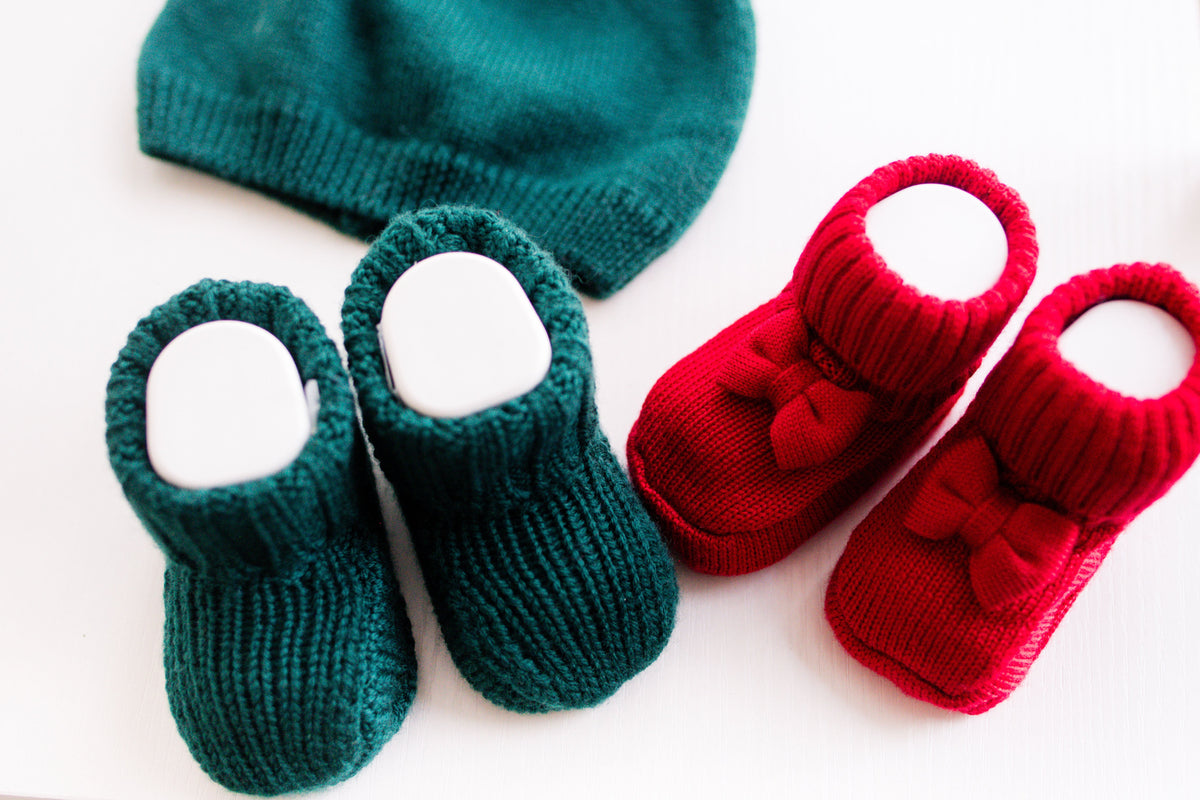 Virgin Merino Wool Booties - Scarlet Red