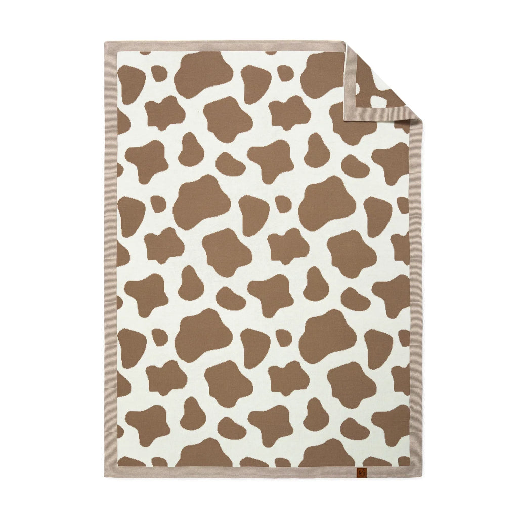 Baby Cow Jacquard Knit Blanket