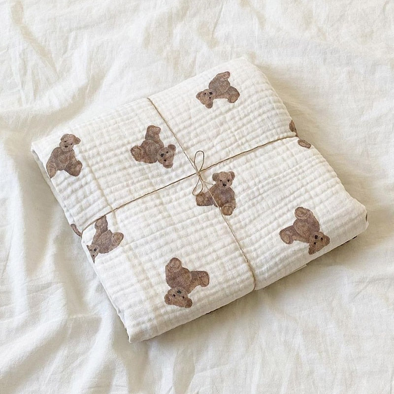 Newborn Muslin Animal Print Cotton
