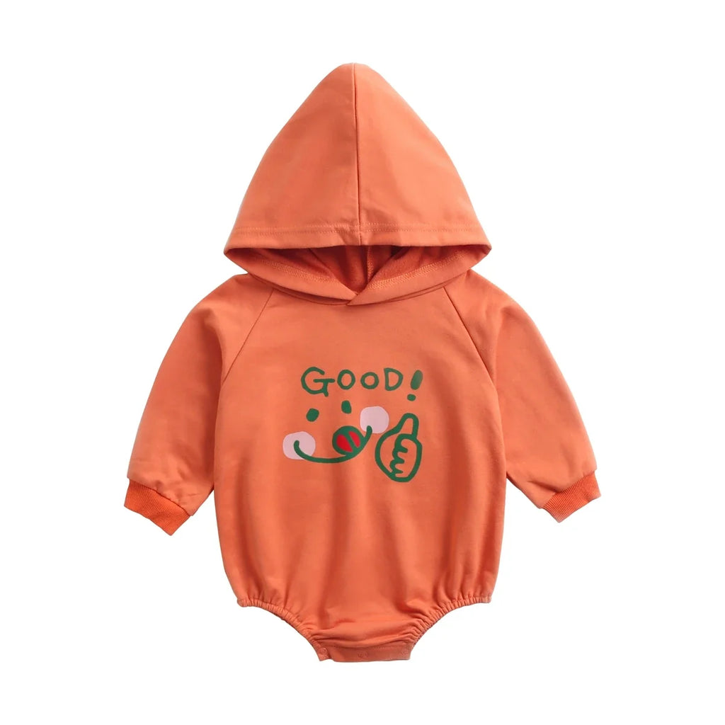 Casual Cotton Hooded Bodysuit