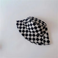 Checkered Smiley Face Bucket Hat