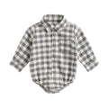 Button Up Plaid Bodysuit