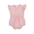 Knitted Sleeveless Drawstring Romper