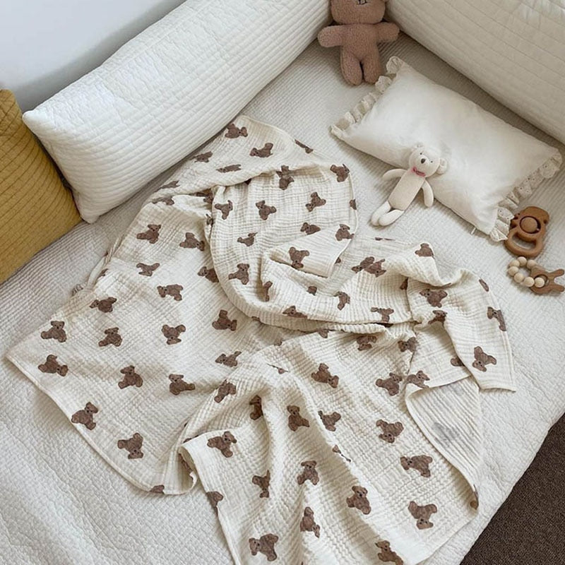 Newborn Muslin Animal Print Cotton