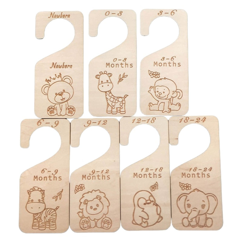 Wooden Carved Baby Closet Organizers