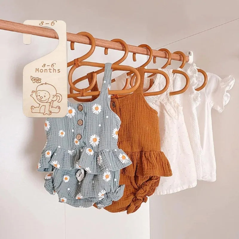Wooden Carved Baby Closet Organizers