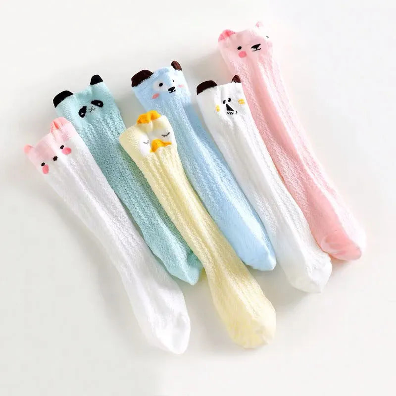 3 Pairs Baby Cotton Thigh High Socks