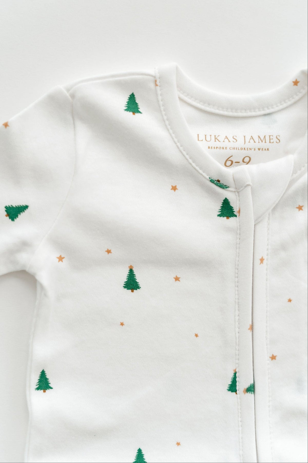 Organic Cotton Evergreen Zip Holiday Baby Sleeper Pajama
