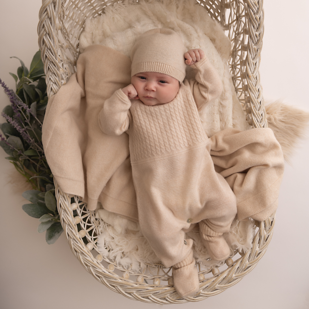 Luxury Cashmere Booties - Naturale