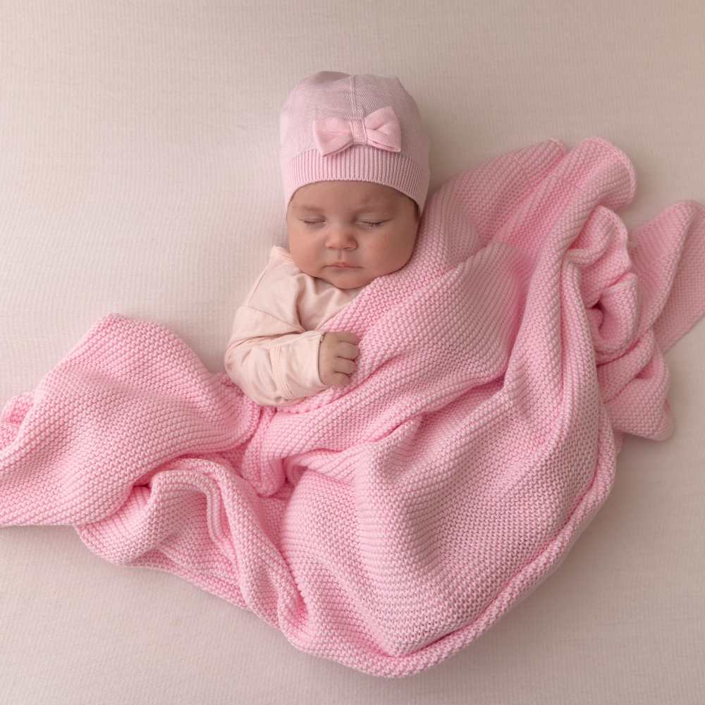 Organic Cotton Blanket - Baby Blush  Pink