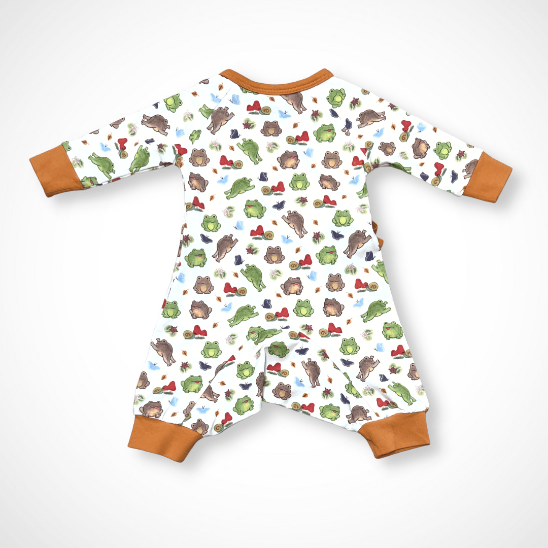 Frog Kimono Long Sleeve Romper | Organic Pima Cotton