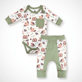 Owl Long Sleeve Bodysuit and Pant | Organic Pima Cotton