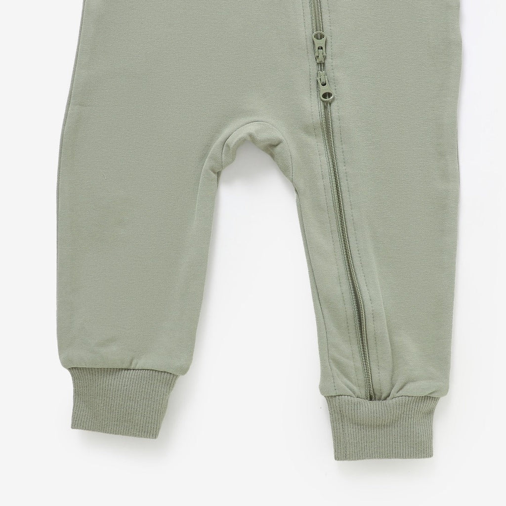 Zip Up Romper - Sage