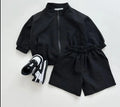 Lightweight Zipper Shorts Jogger Set