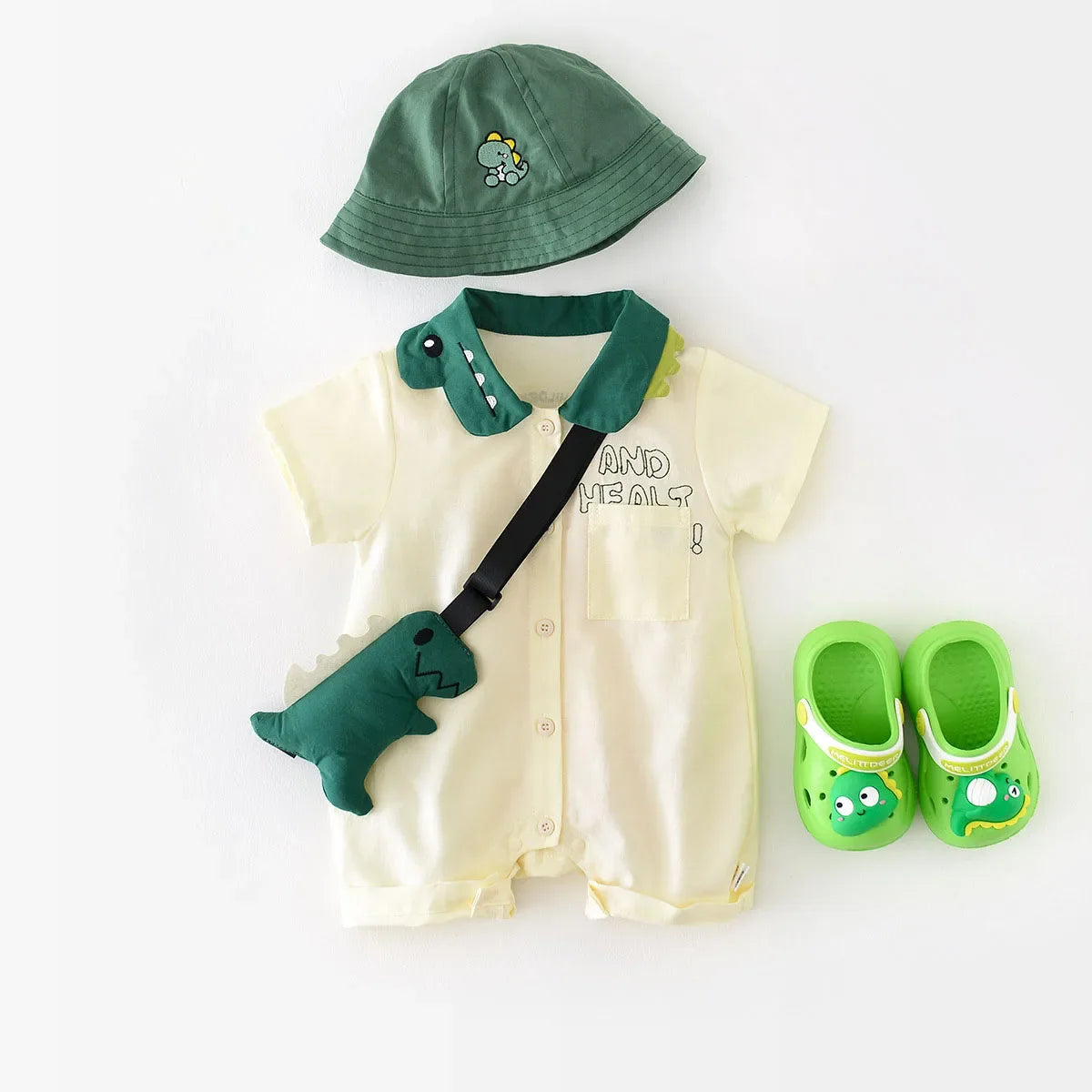 Dinosaur Jumpsuit w Bag