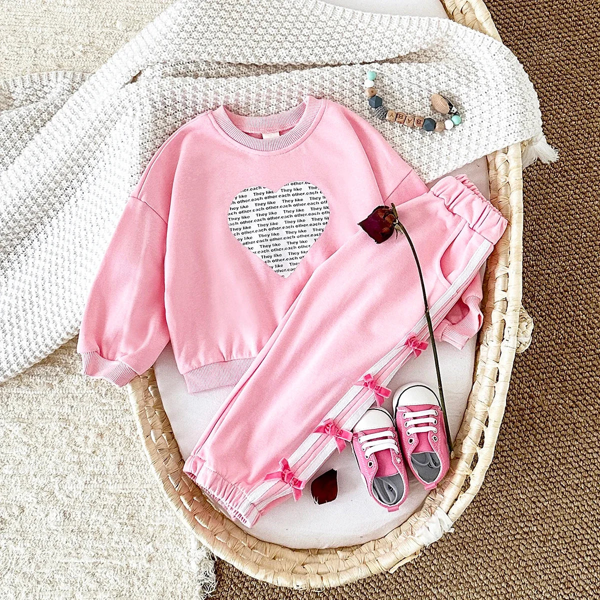 Love Sweatshirt Jogger Set