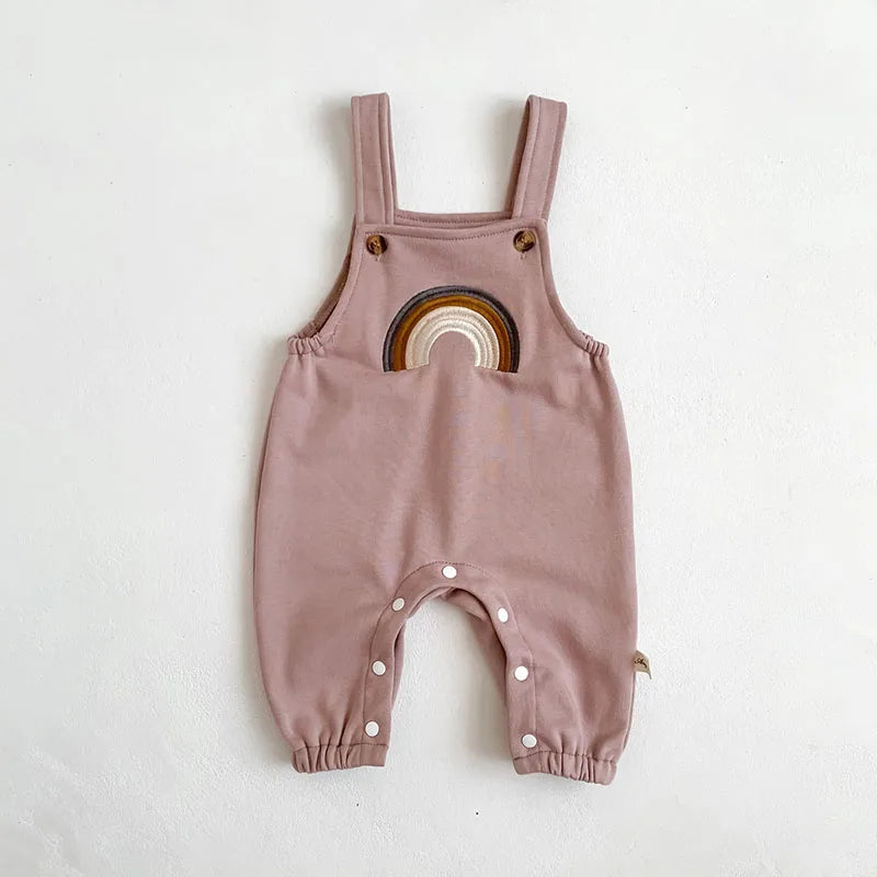 Soft Rainbow Embroidery Jumpsuit