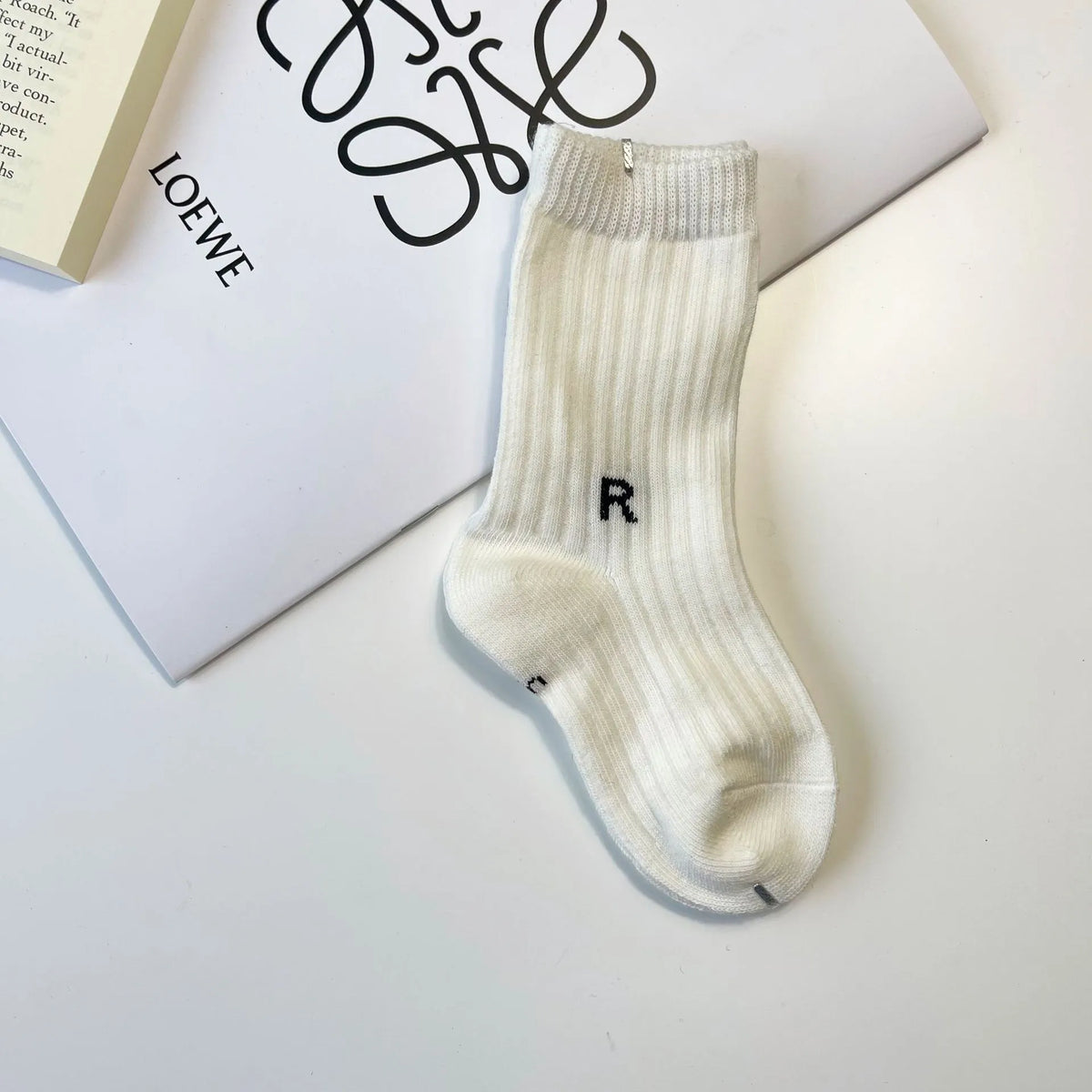 Letter R Cotton Cute Baby Socks