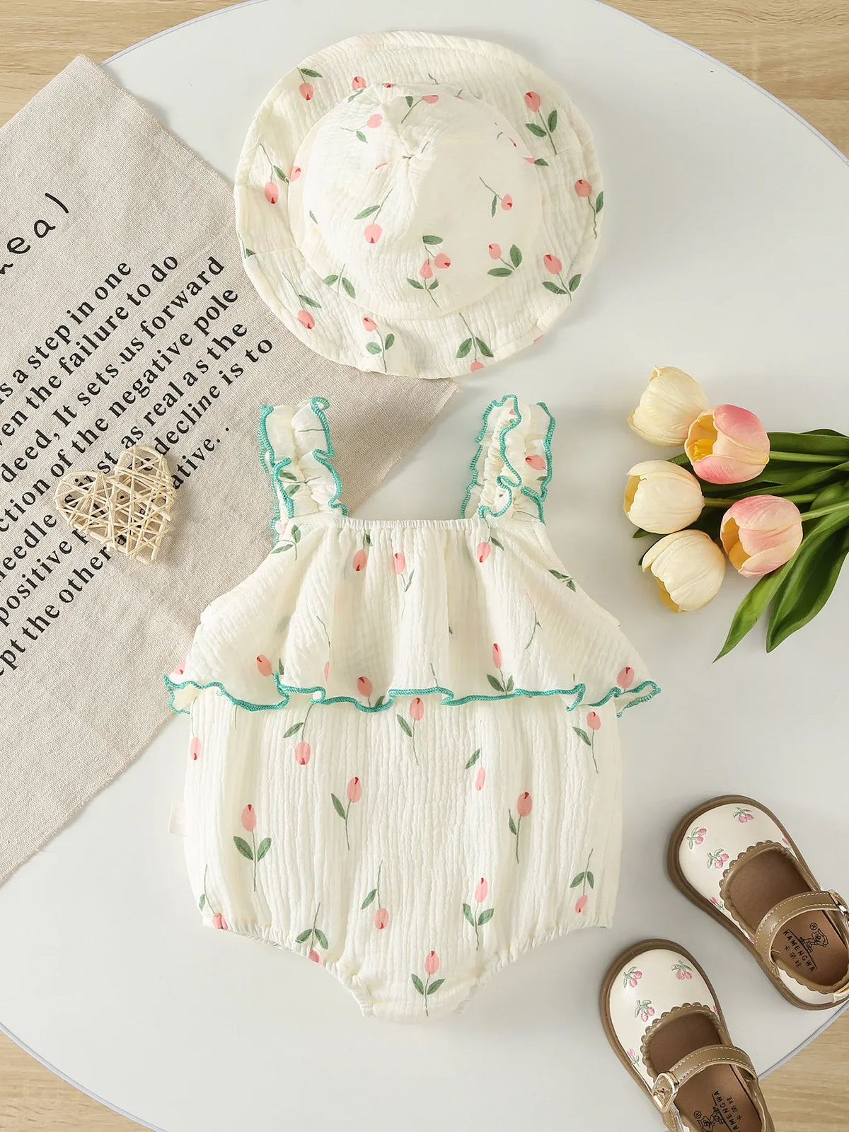 Tulip Cotton Romper Set