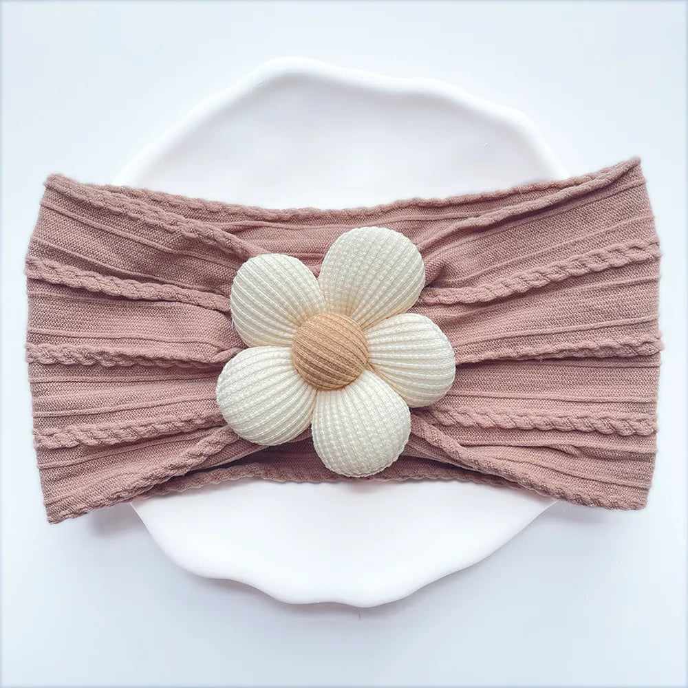 Baby Girl Flower Puff Elastic Soft Headband
