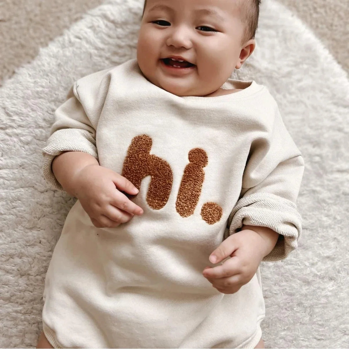 Hi Embroidery Cotton Bodysuit