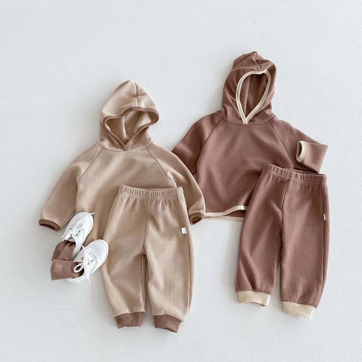 Colorblock Waffle Lounge Set