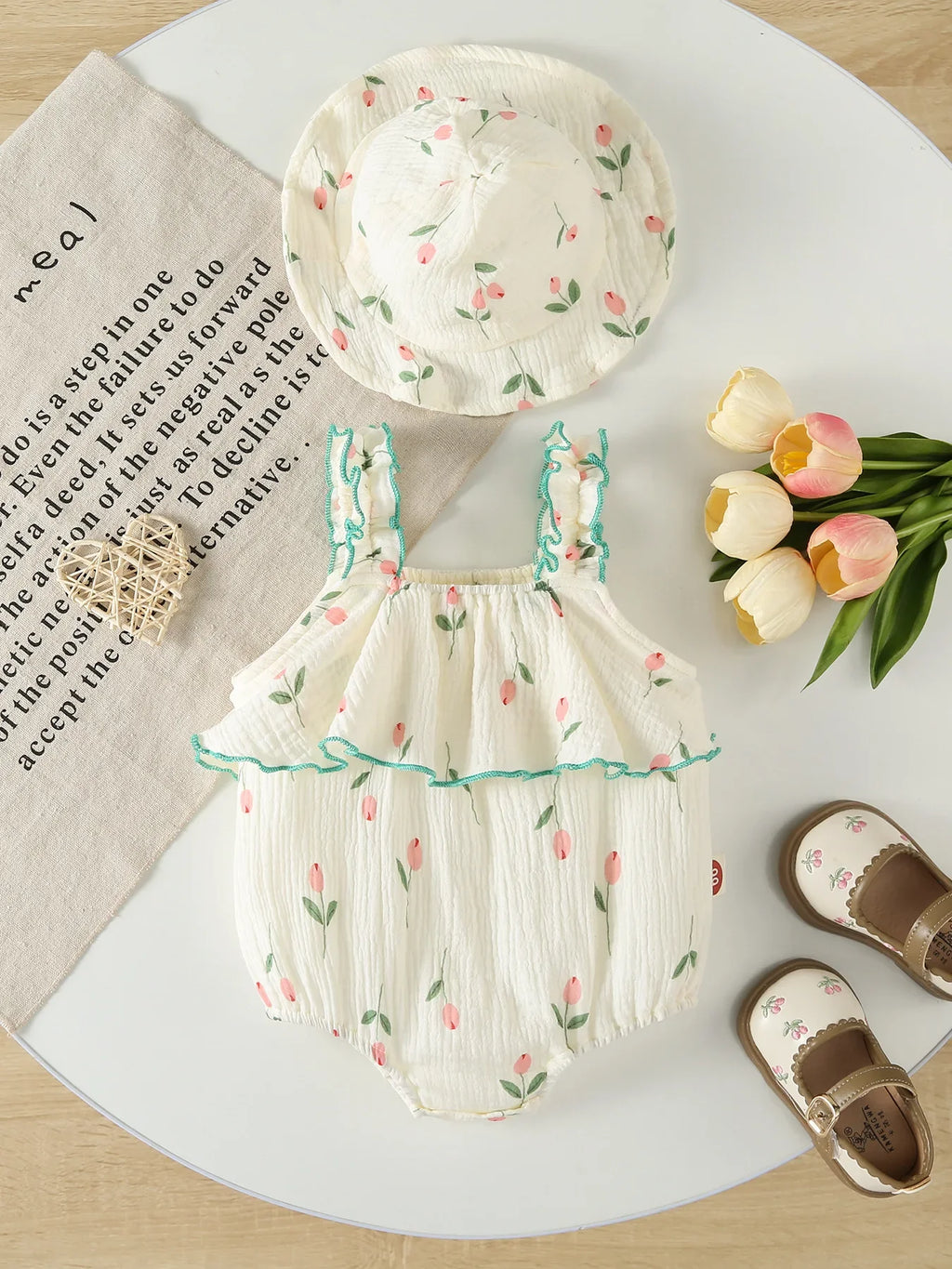 Tulip Cotton Romper Set
