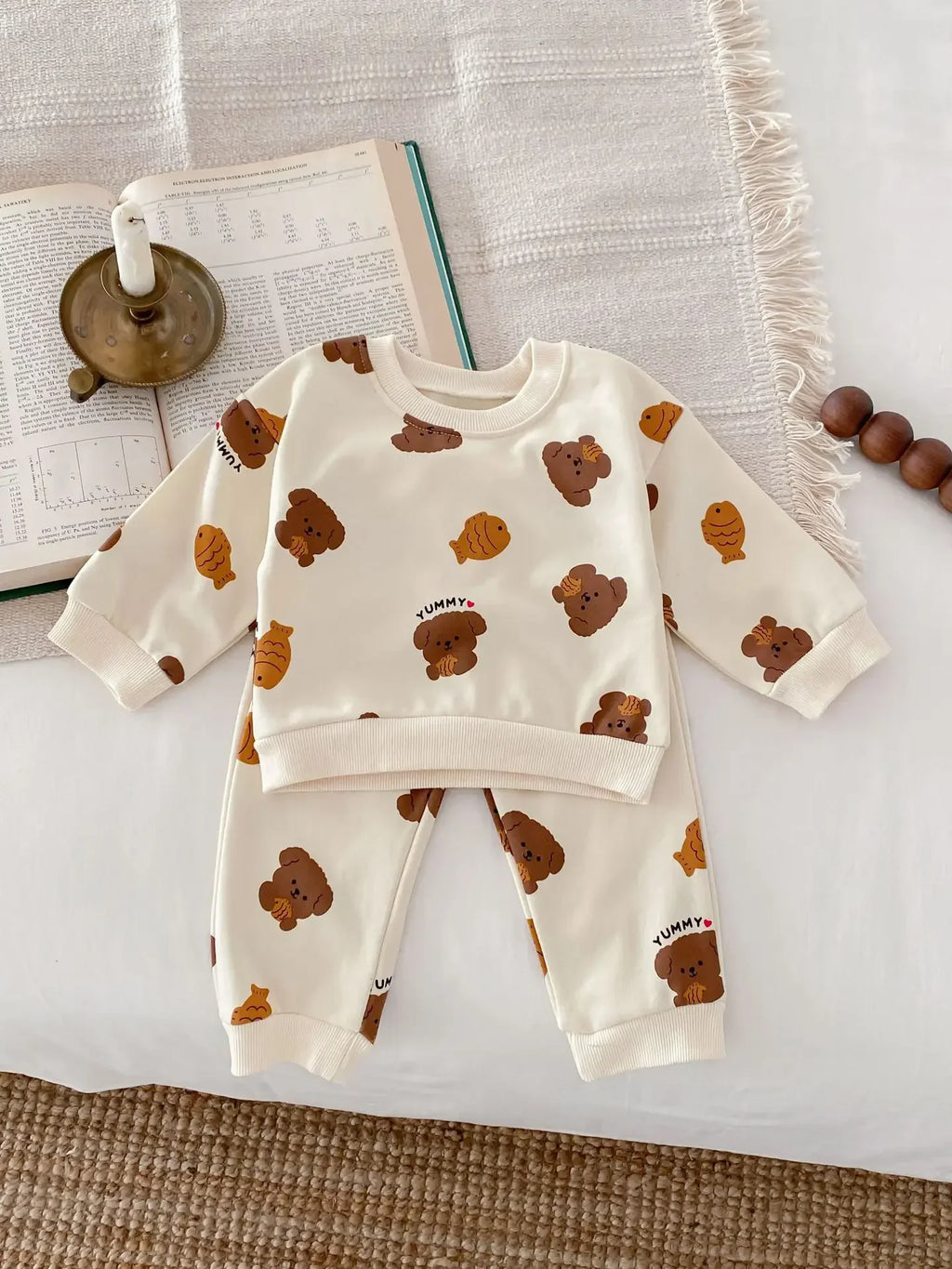 Teddy Bear Croissant Jogger Set