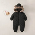 Winter baby fur lining  jumpsuit