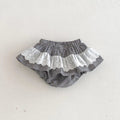 Plaid Ruffles Lace Skirt