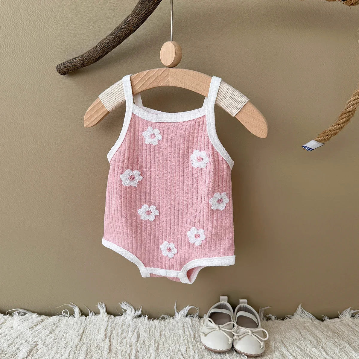 Breathable Camisole Flower Bodysuit