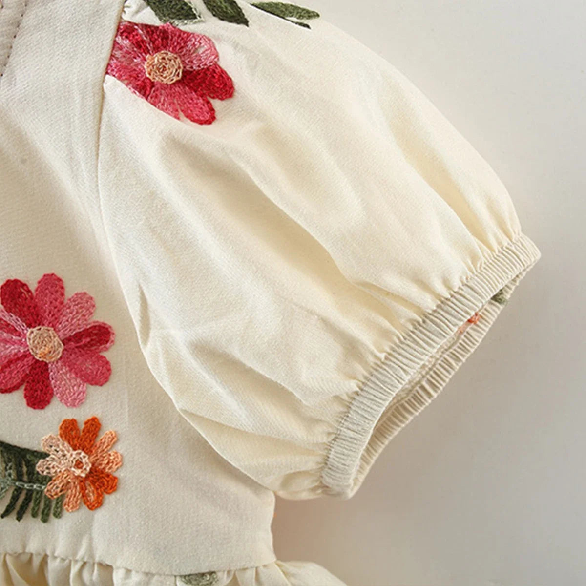 Embroidered Floral Cotton Dress