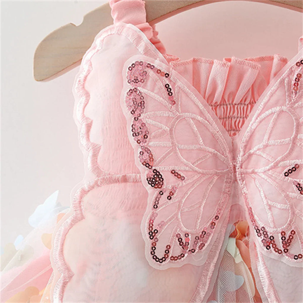 Butterfly Sequin Lace Dress