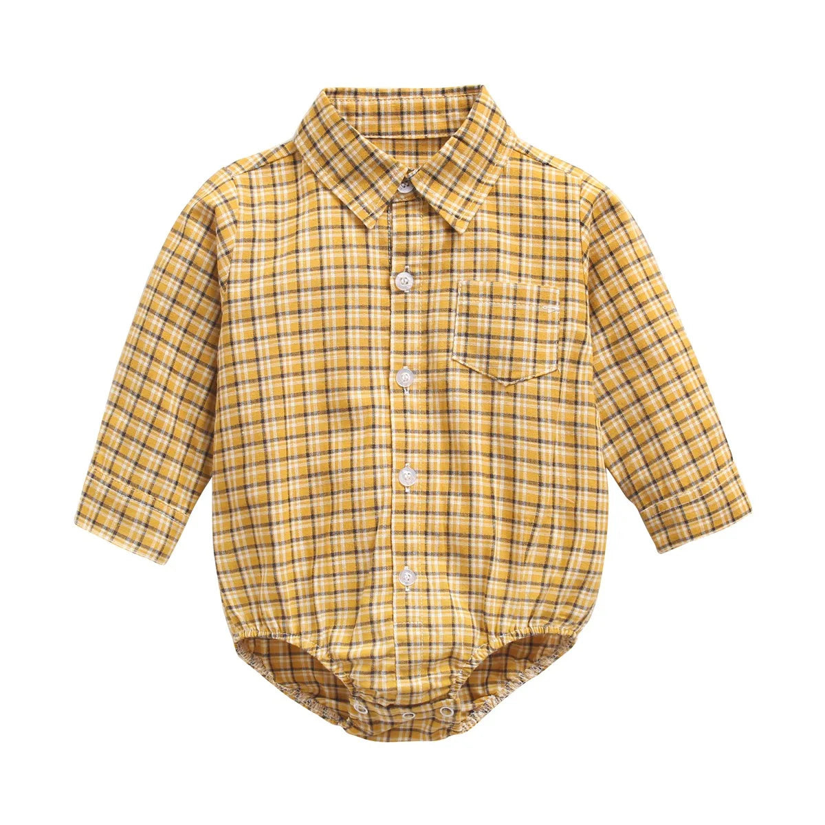 Boys Button Up Bodysuit