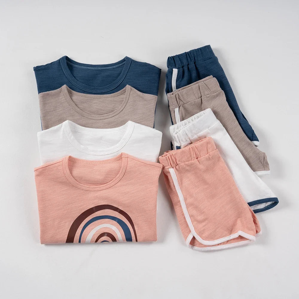 Printed T-shirt and Shorts Set