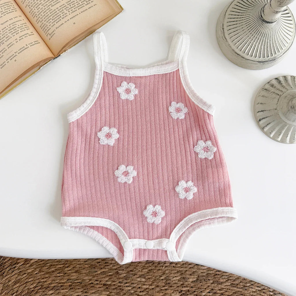 Breathable Camisole Flower Bodysuit